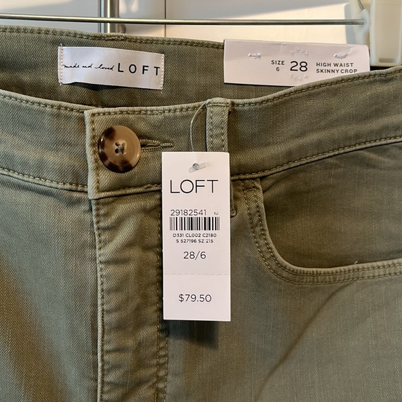 LOFT Denim - NWT LOFT OLIVE HIGH WAIST SKINNY CROP JEANS